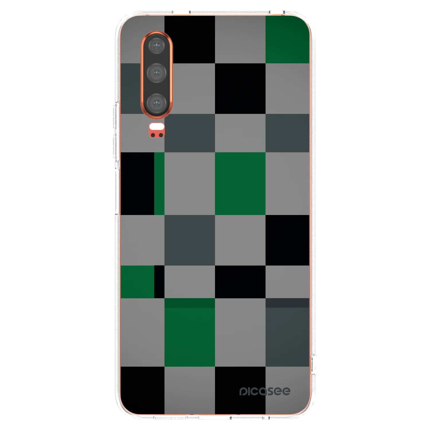 Picasee διαφανής θήκη σιλικόνης Huawei P30 - Block Grid