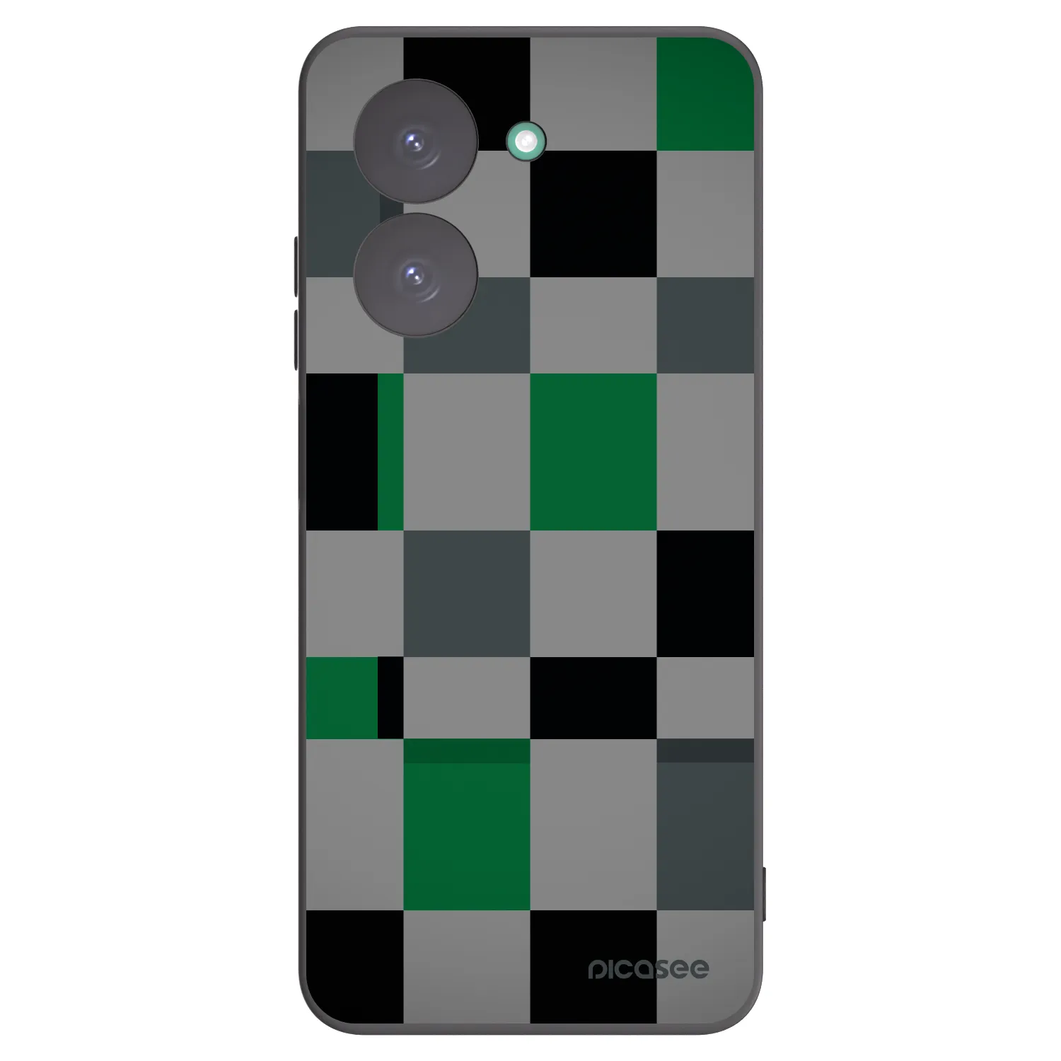 Picasee Μαύρη θήκη σιλικόνης για Xiaomi Redmi A5 - Block Grid