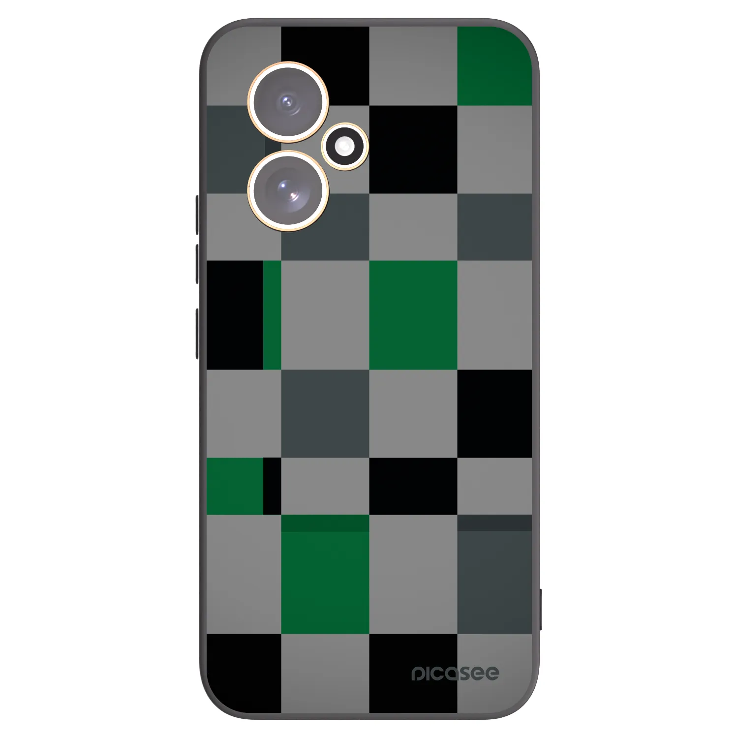 Picasee Μαύρη θήκη σιλικόνης για Honor 400 5G - Block Grid