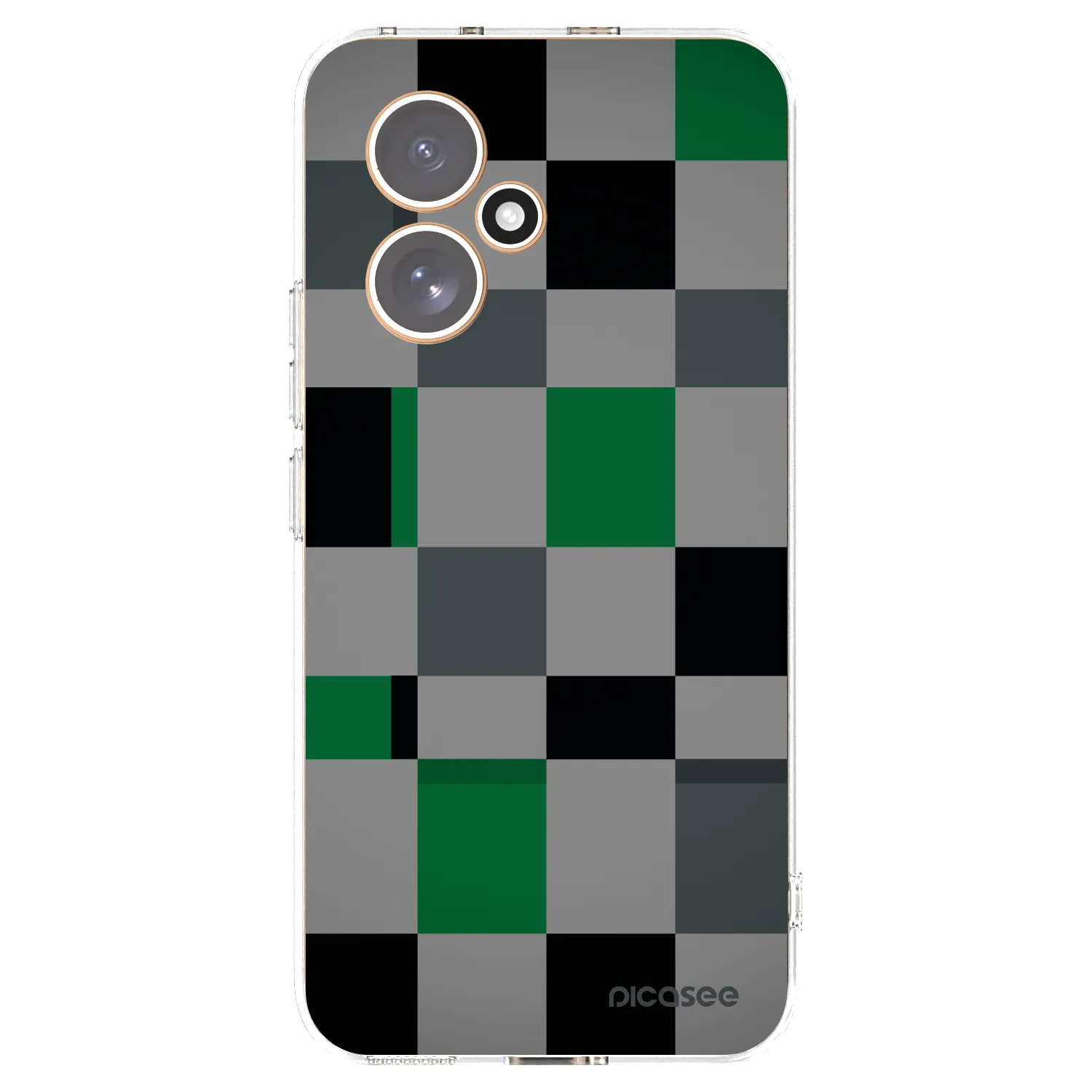 Picasee διαφανής θήκη σιλικόνης Honor 400 5G - Block Grid