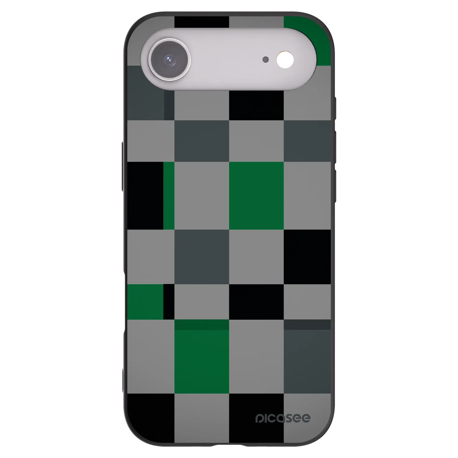 Picasee Μαύρη θήκη σιλικόνης για Apple iPhone Air - Block Grid