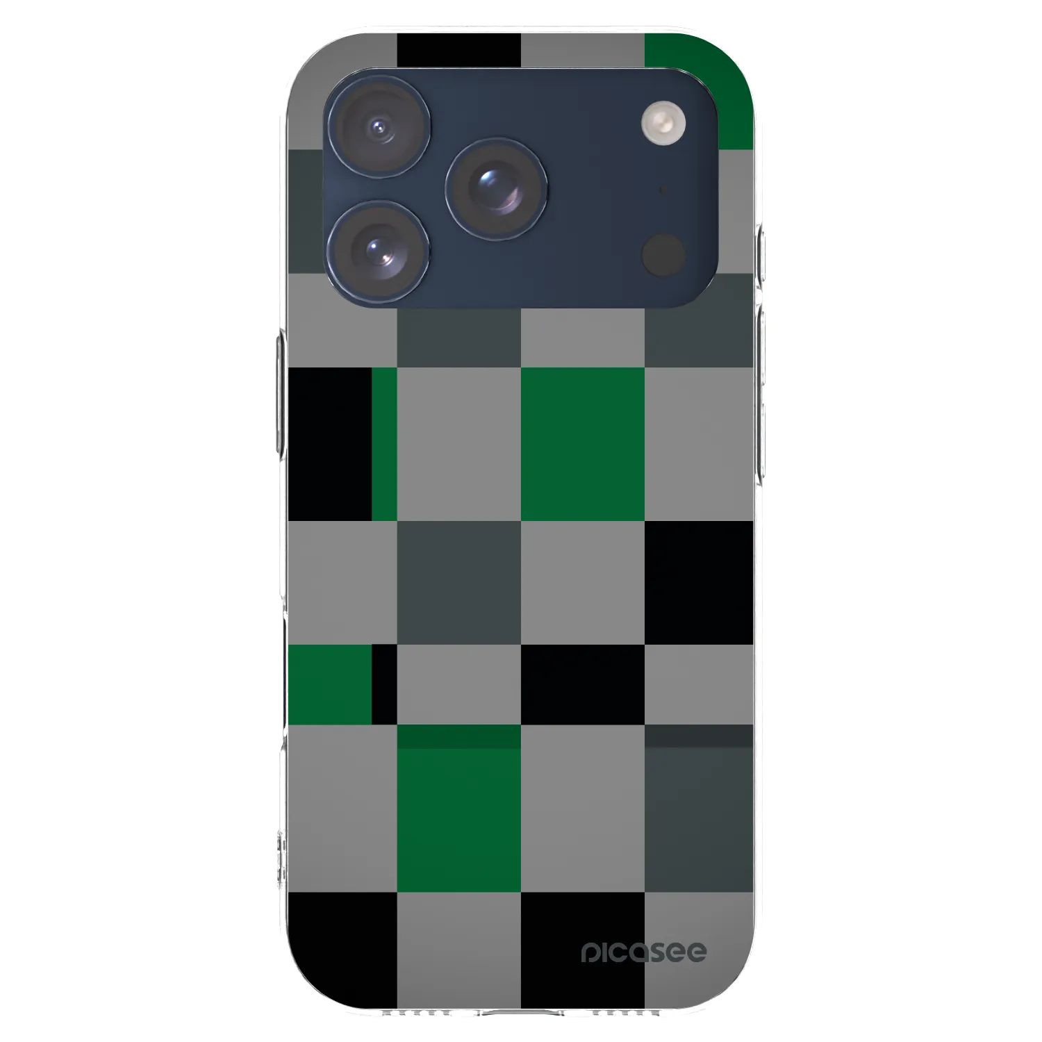 Picasee διαφανής θήκη σιλικόνης Apple iPhone 17 Pro - Block Grid