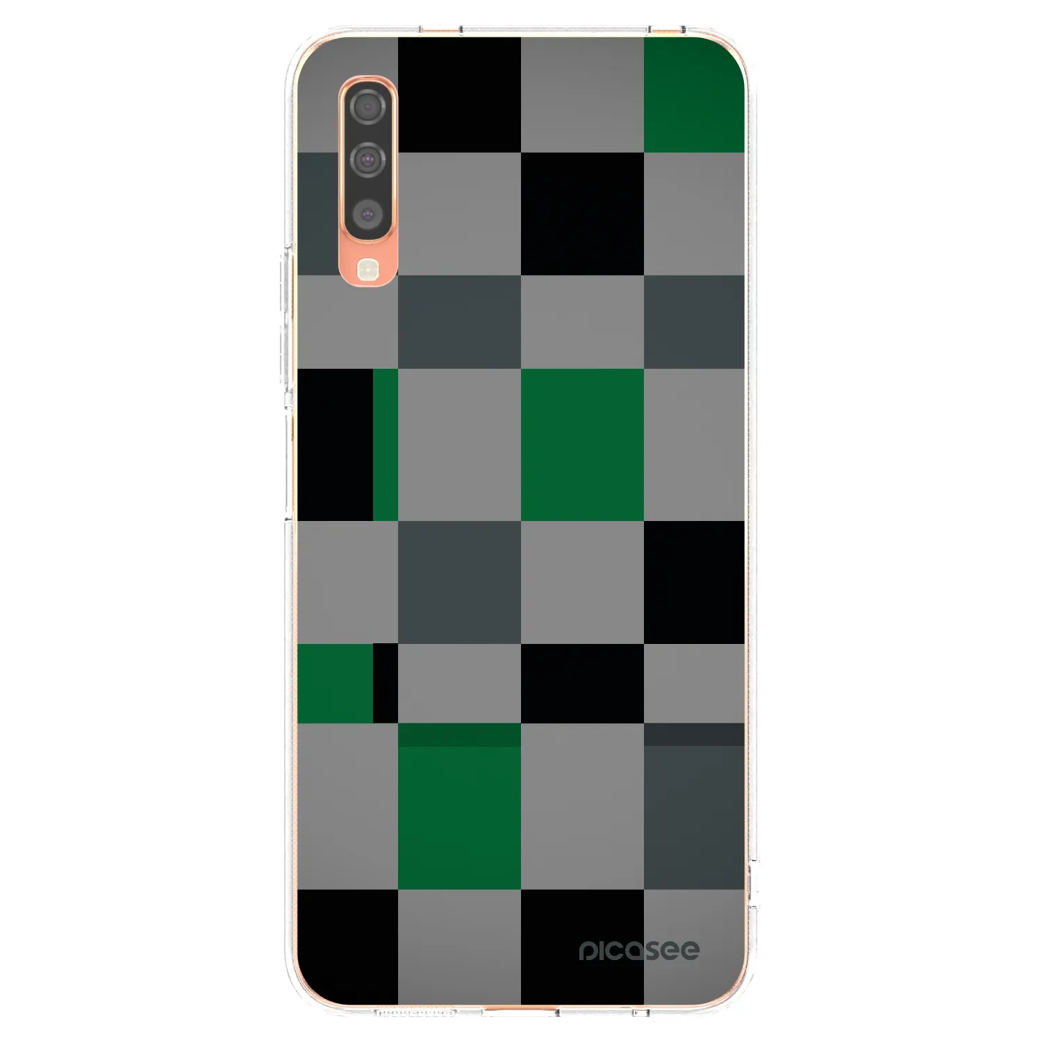 Picasee διαφανής θήκη σιλικόνης Samsung Galaxy A70 A705F - Block Grid