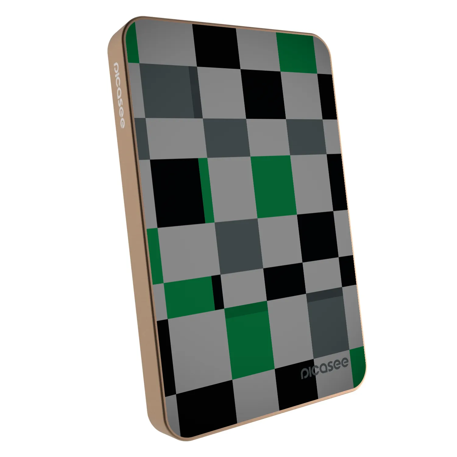 Picasee Powerbank με MagSafe 5 000 mAh Χρυσαφένιος - Block Grid