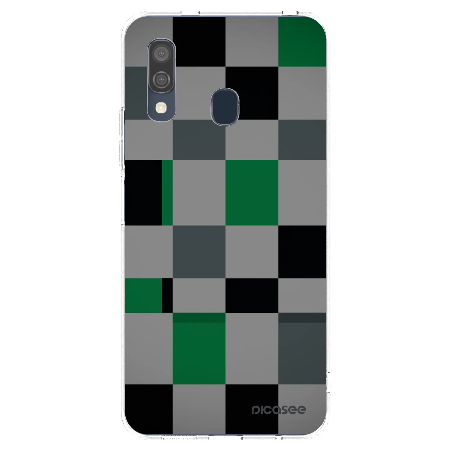 Picasee διαφανής θήκη σιλικόνης Samsung Galaxy A40 A405F - Block Grid