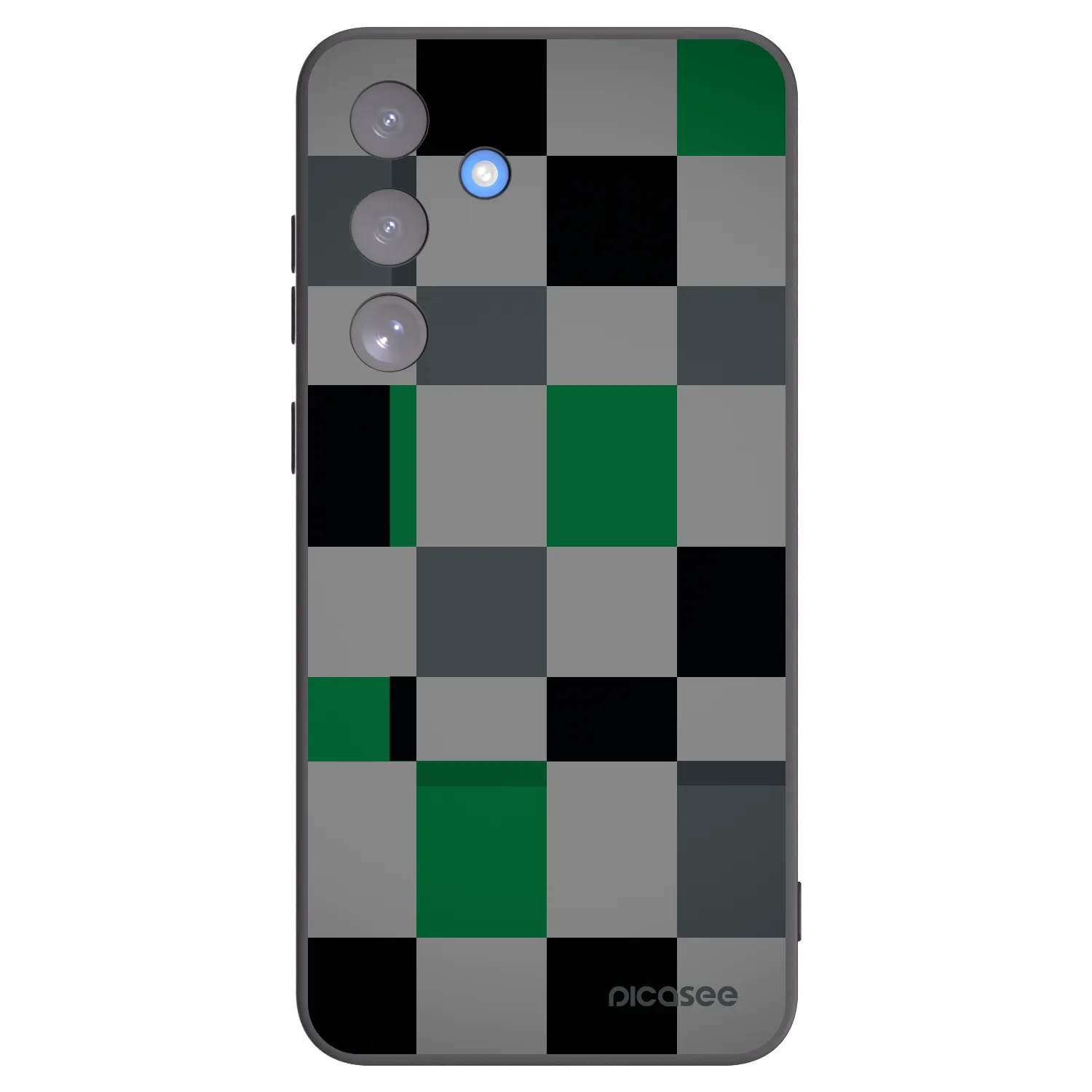 Picasee Μαύρη θήκη σιλικόνης για Samsung Galaxy S25 FE 5G - Block Grid