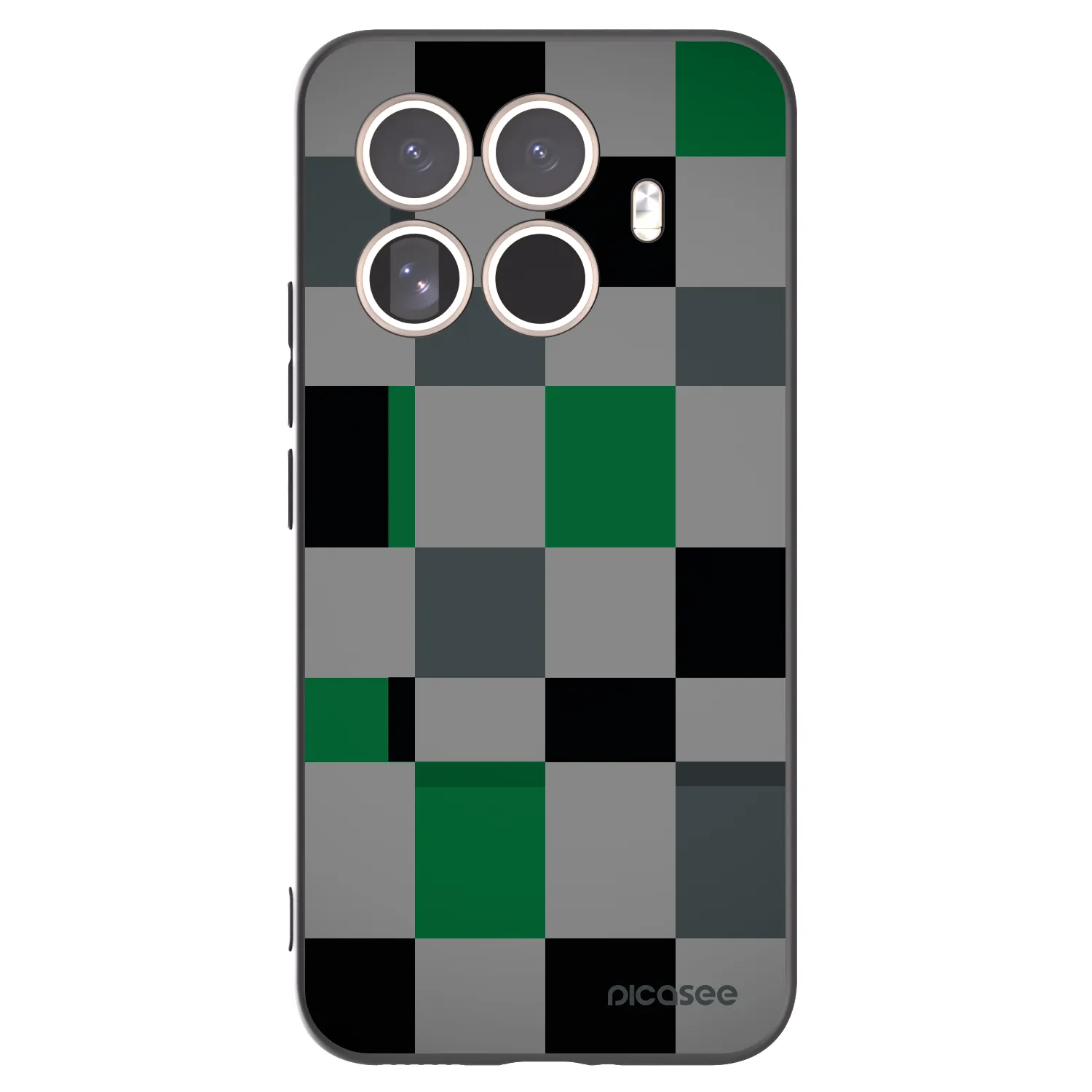 Picasee Μαύρη θήκη σιλικόνης για Xiaomi 15T Pro - Block Grid