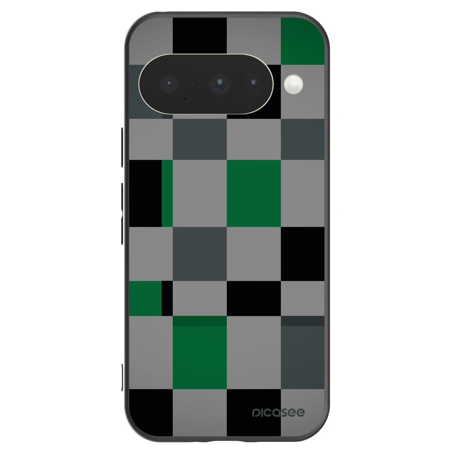 Picasee Μαύρη θήκη σιλικόνης για Google Pixel 10 - Block Grid