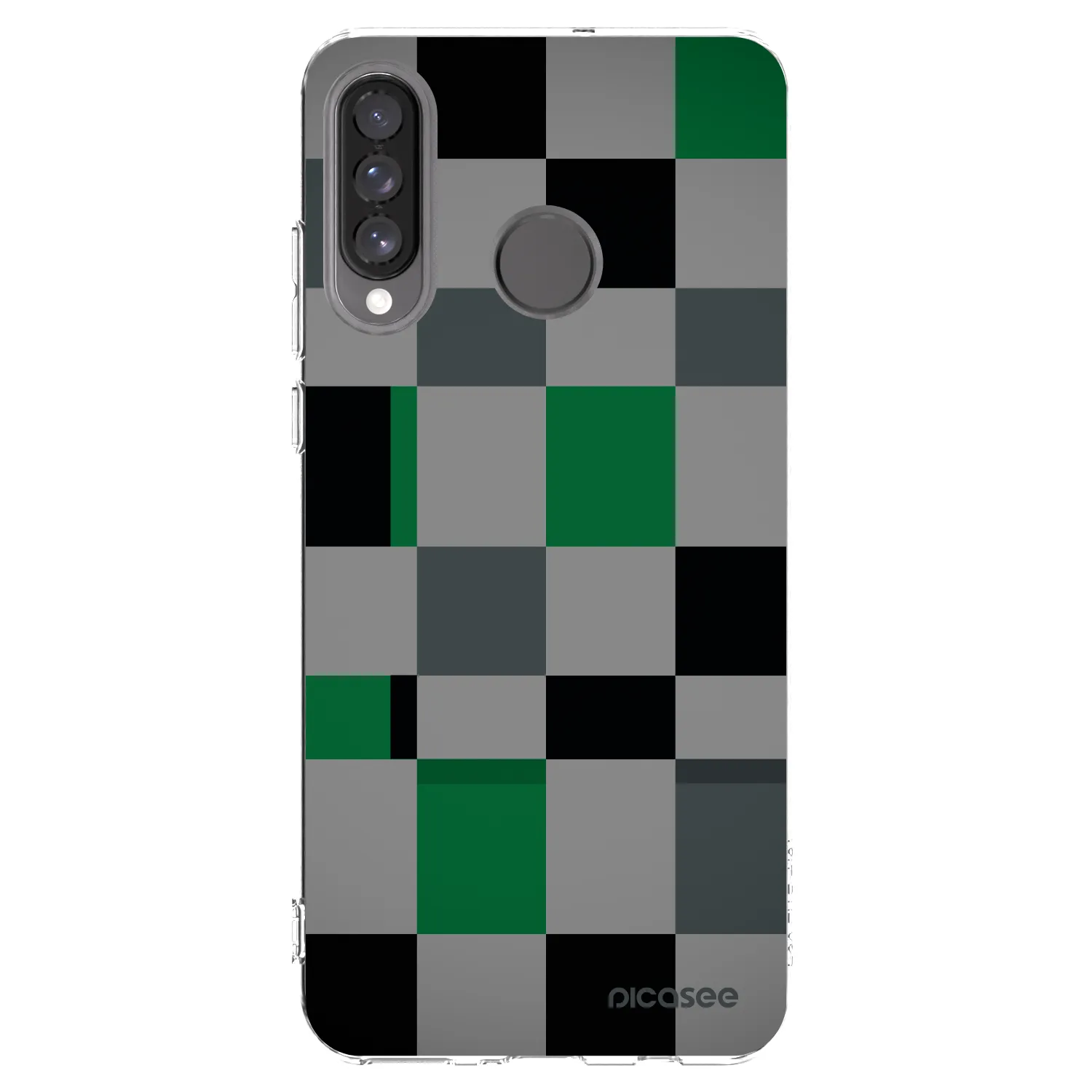 Picasee διαφανής θήκη σιλικόνης Huawei P30 Lite - Block Grid