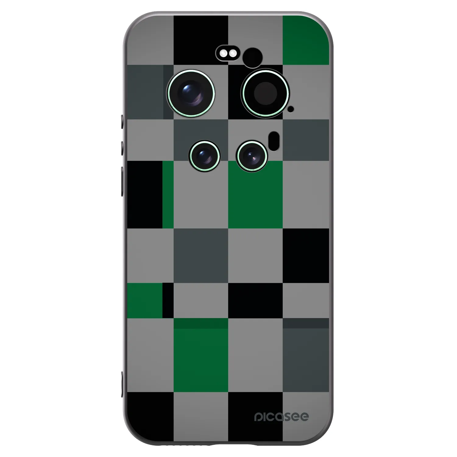 Picasee Μαύρη θήκη σιλικόνης για Xiaomi 17 Ultra - Block Grid