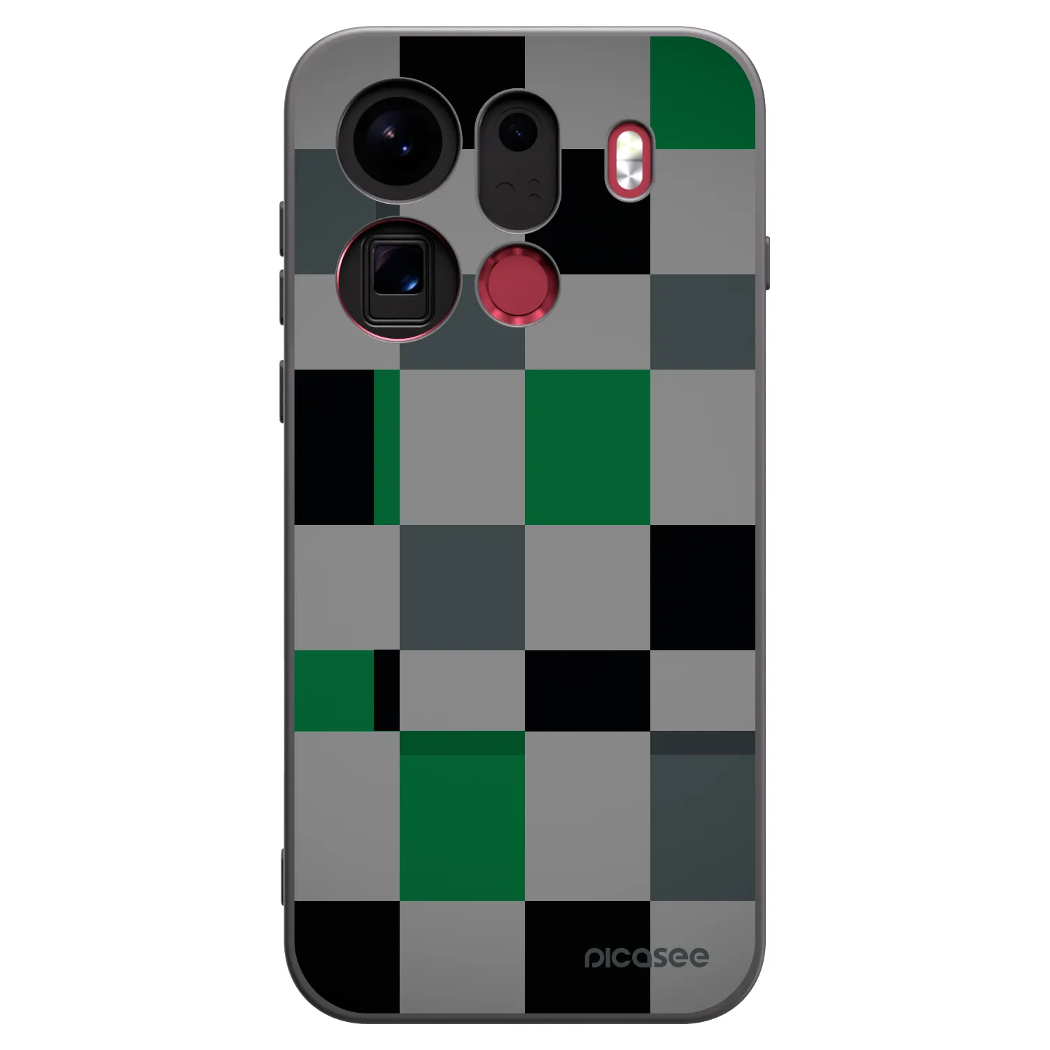 Picasee Μαύρη θήκη σιλικόνης για OPPO Find X9 Pro - Block Grid
