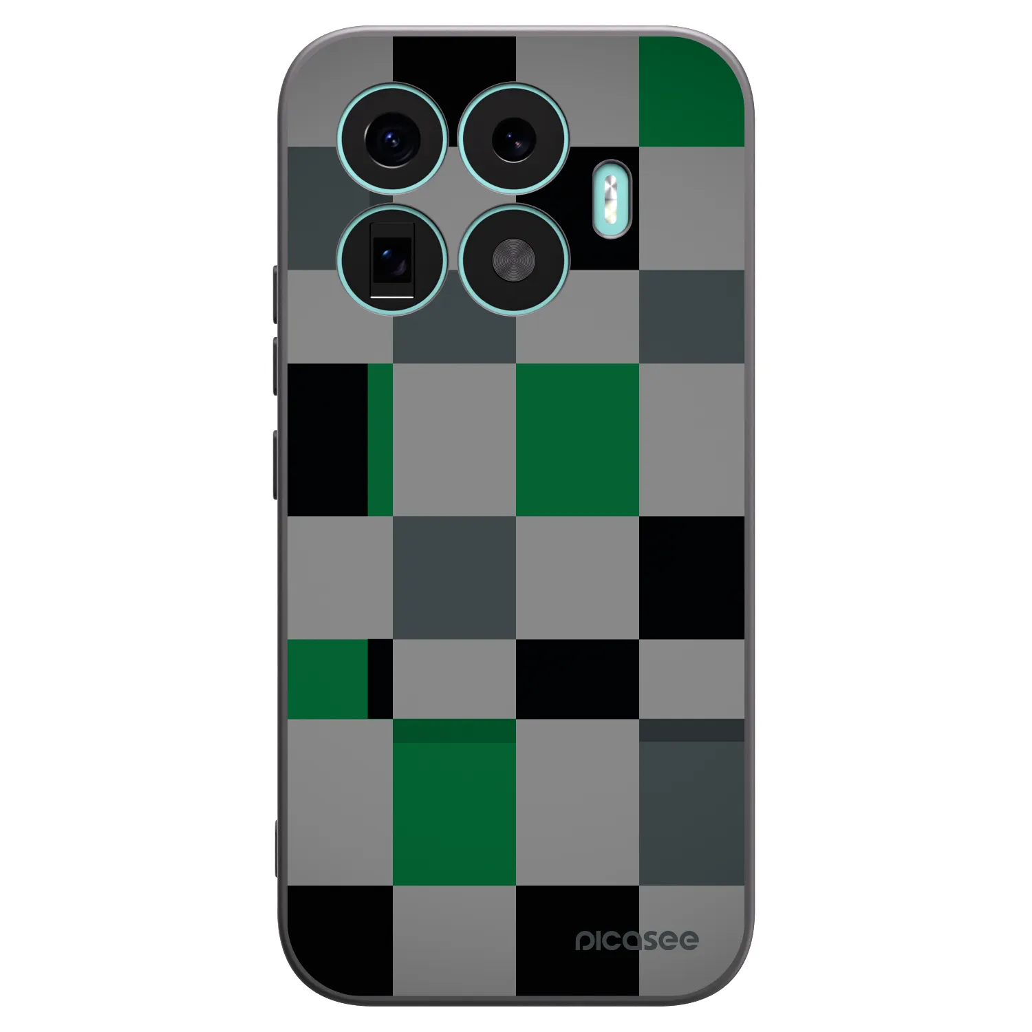 Picasee Μαύρη θήκη σιλικόνης για Xiaomi 17T - Block Grid