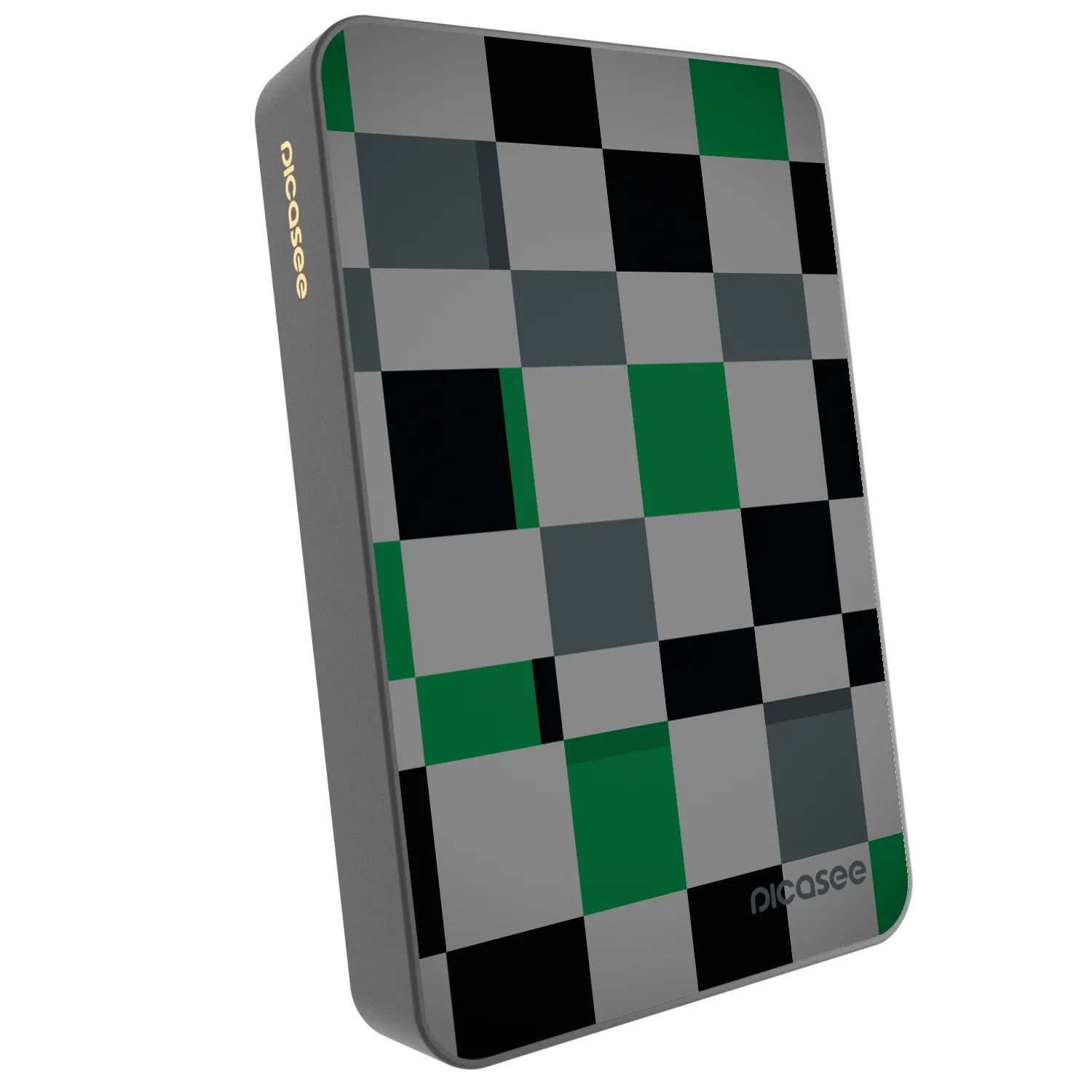 Picasee Powerbank με MagSafe 10 000 mAh Γκρί - Block Grid