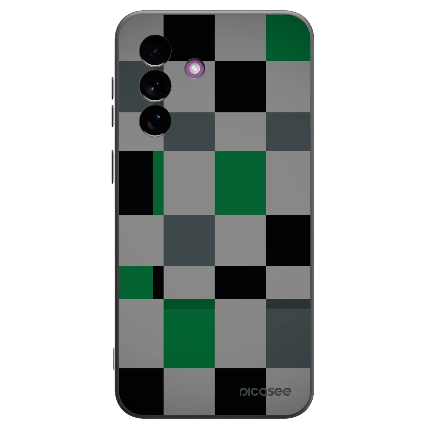 Picasee Μαύρη θήκη σιλικόνης για Samsung Galaxy A37 - Block Grid