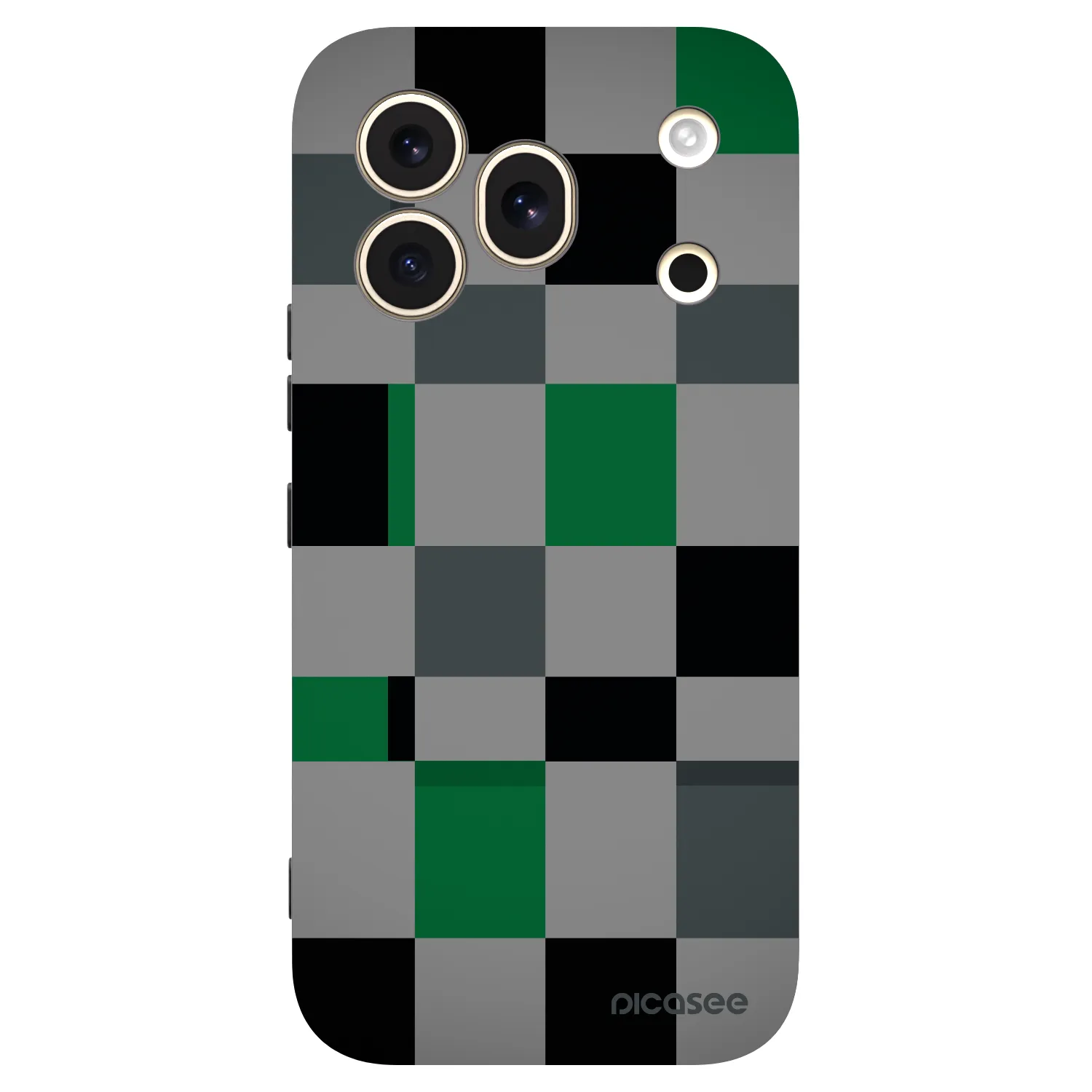 Picasee Μαύρη θήκη σιλικόνης για Honor 600 Pro - Block Grid