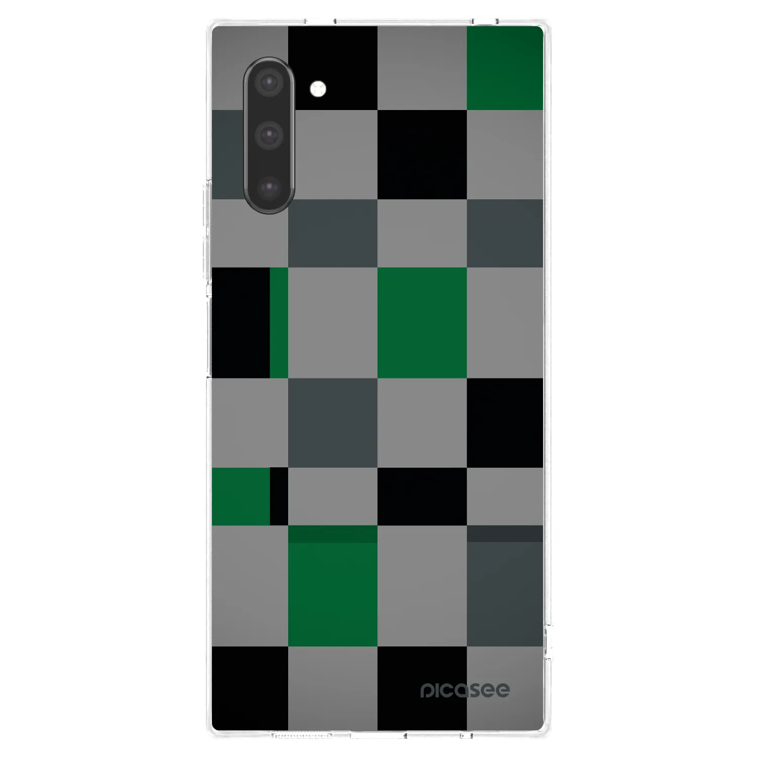 Picasee διαφανής θήκη σιλικόνης Samsung Galaxy Note 10 N970F - Block Grid