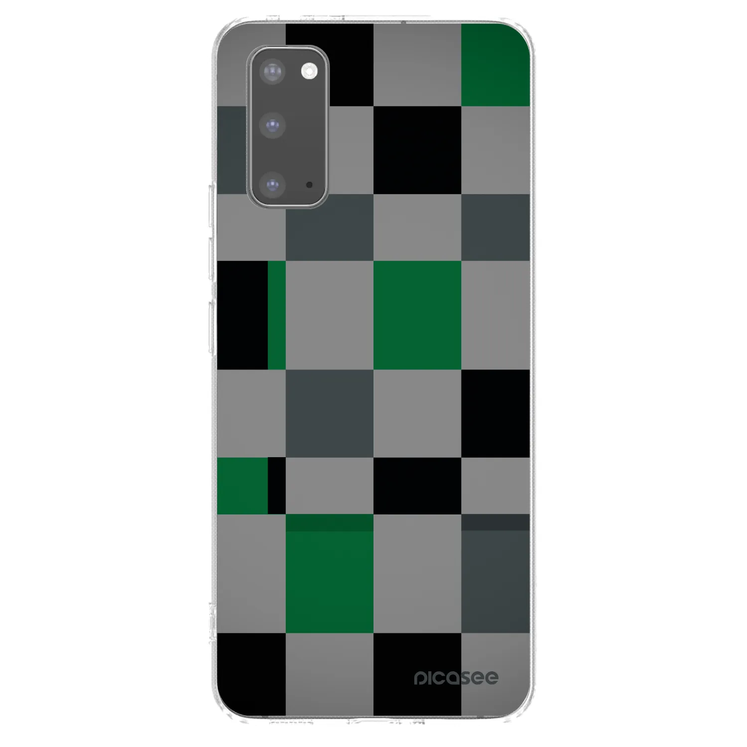 Picasee διαφανής θήκη σιλικόνης Samsung Galaxy S20 G980F - Block Grid