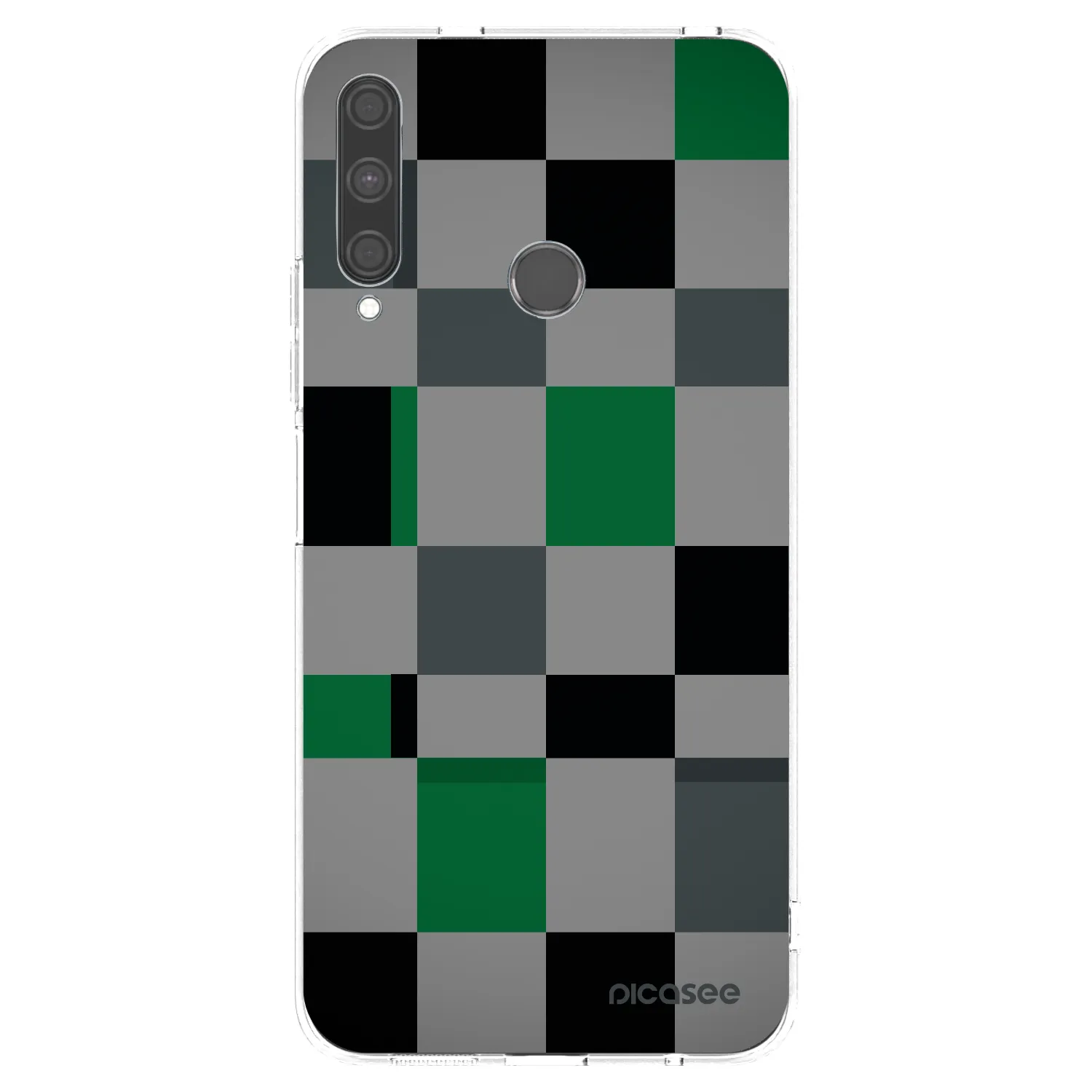 Picasee διαφανής θήκη σιλικόνης Huawei P40 Lite E - Block Grid