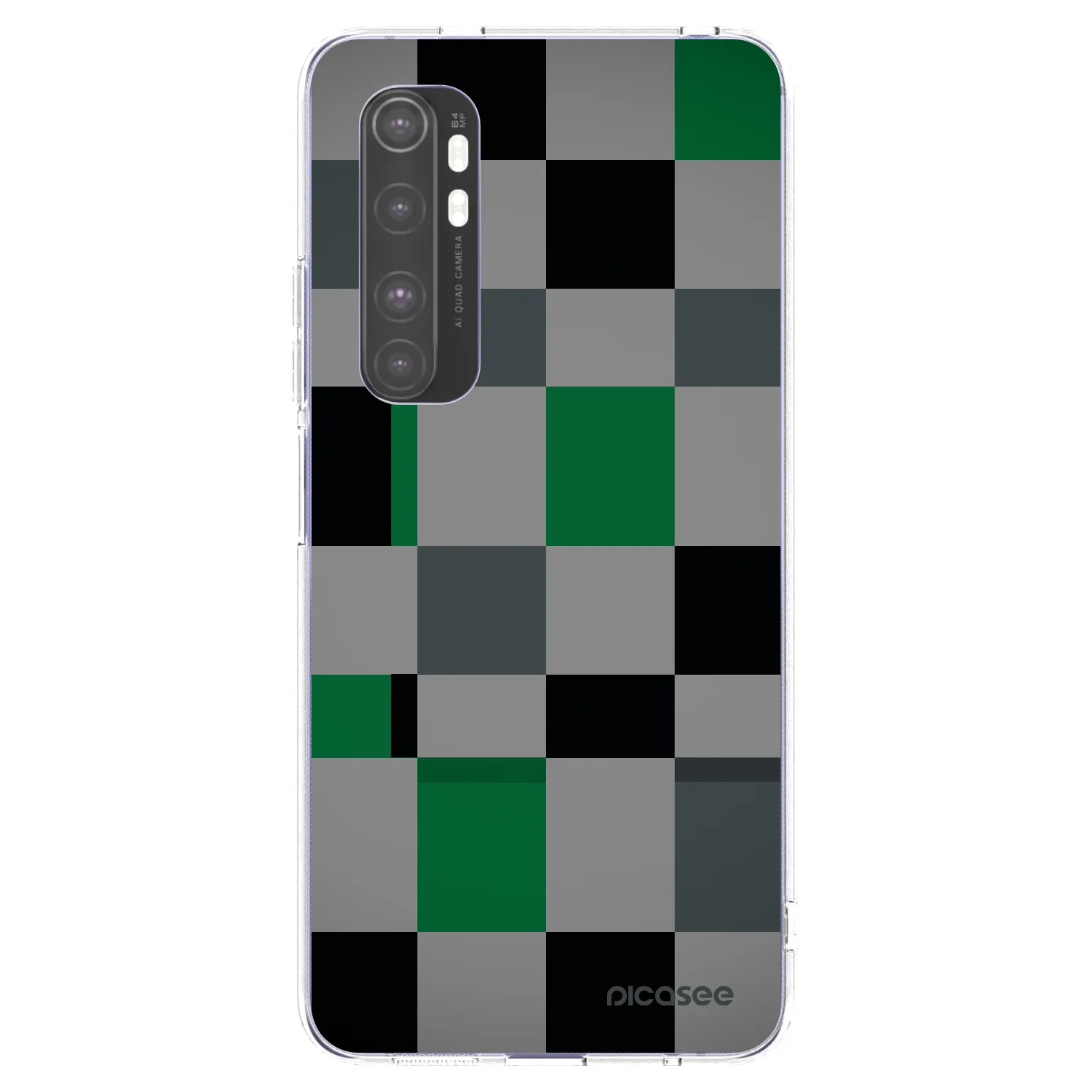 Picasee διαφανής θήκη σιλικόνης Xiaomi Mi Note 10 Lite - Block Grid