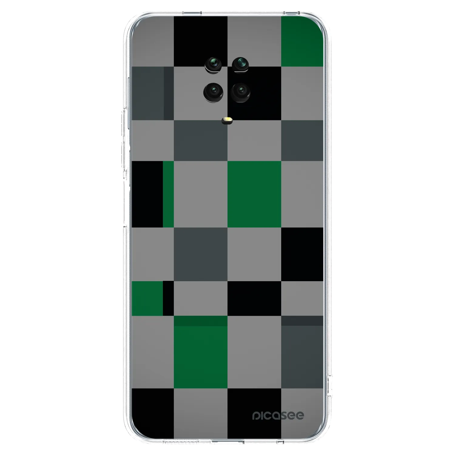 Picasee διαφανής θήκη σιλικόνης Xiaomi Redmi Note 9S - Block Grid