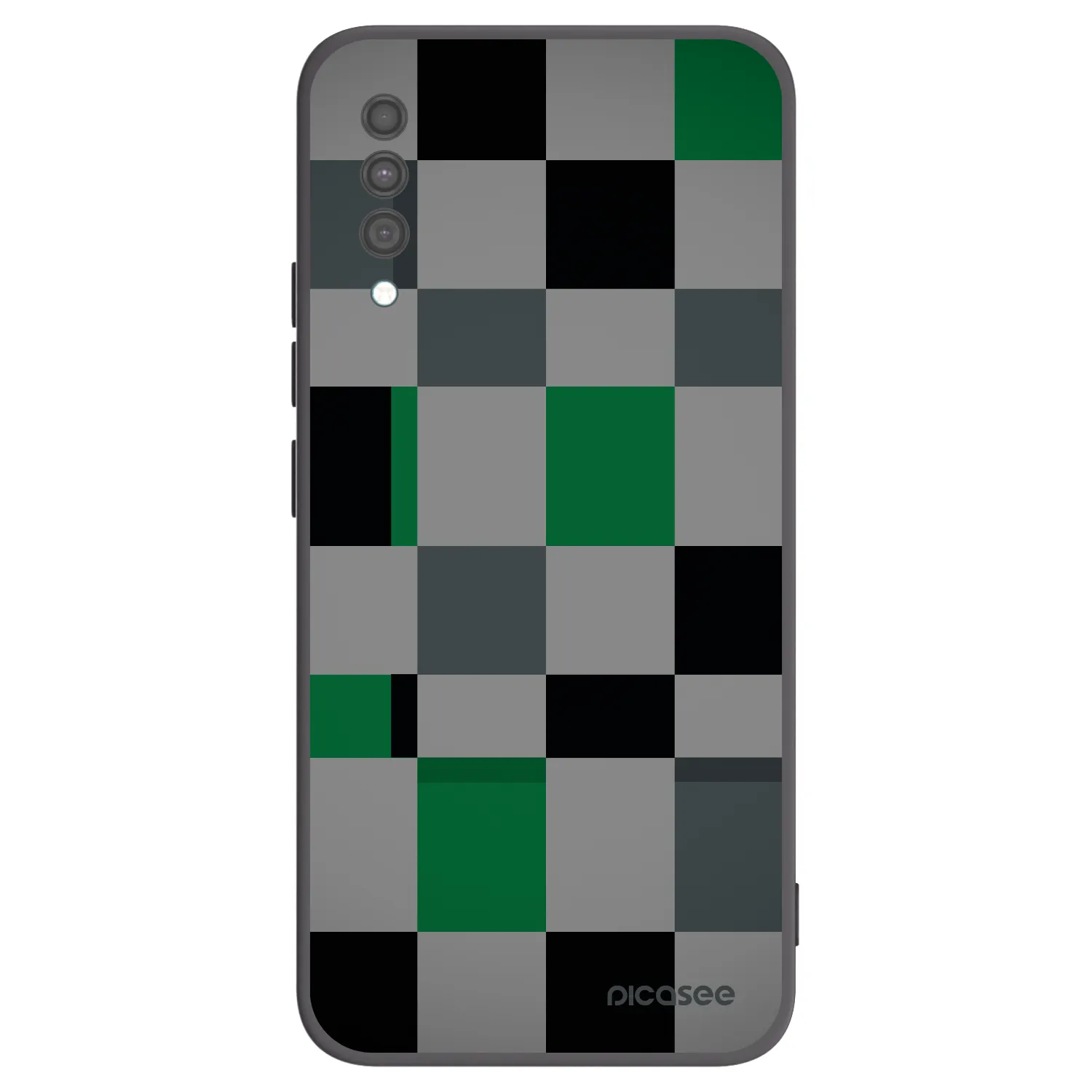 Picasee Μαύρη θήκη σιλικόνης για Samsung Galaxy A30s A307F - Block Grid