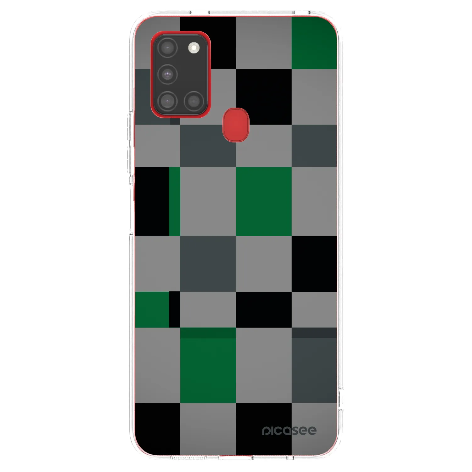 Picasee διαφανής θήκη σιλικόνης Samsung Galaxy A21s - Block Grid