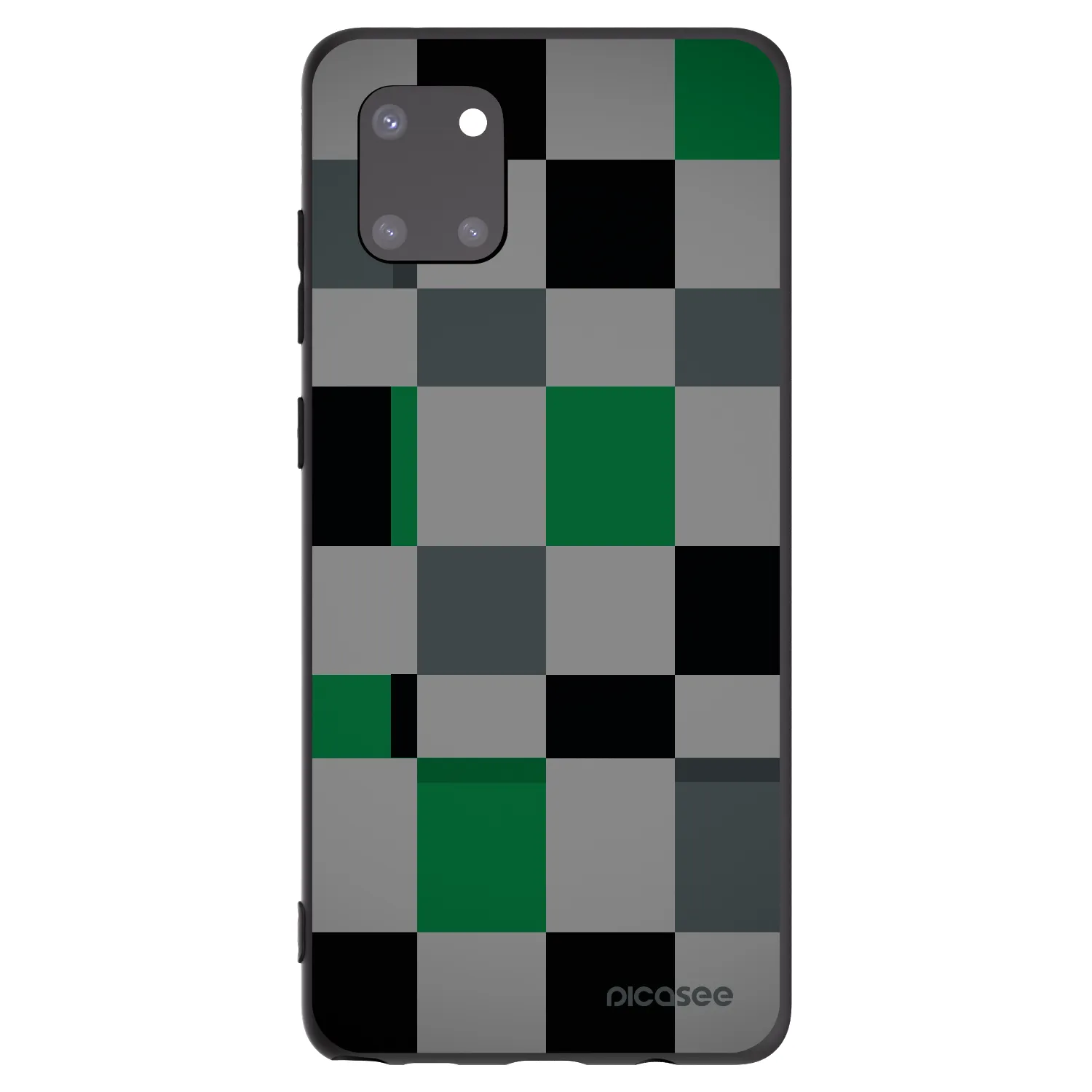 Picasee Μαύρη θήκη σιλικόνης για Samsung Galaxy Note 10 Lite N770F - Block Grid