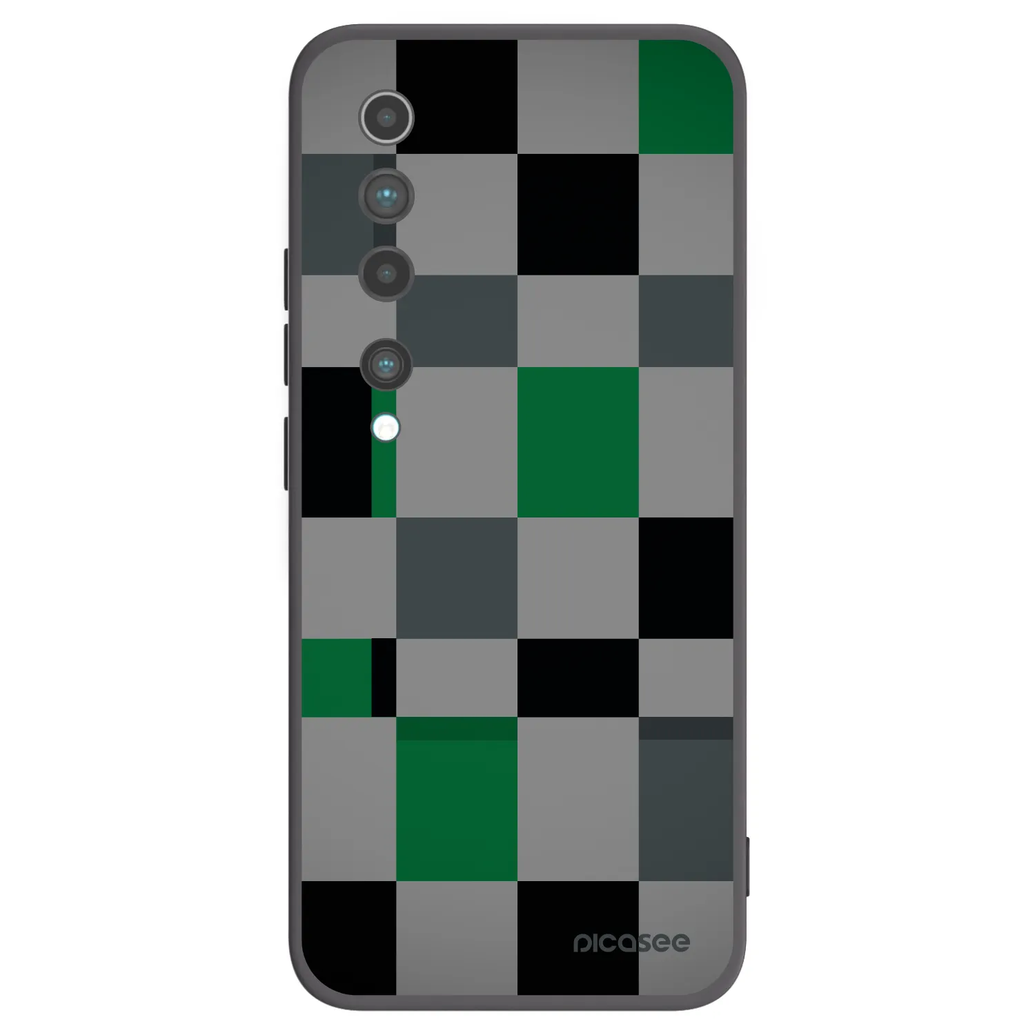 Picasee Μαύρη θήκη σιλικόνης για Xiaomi Mi 10 - Block Grid