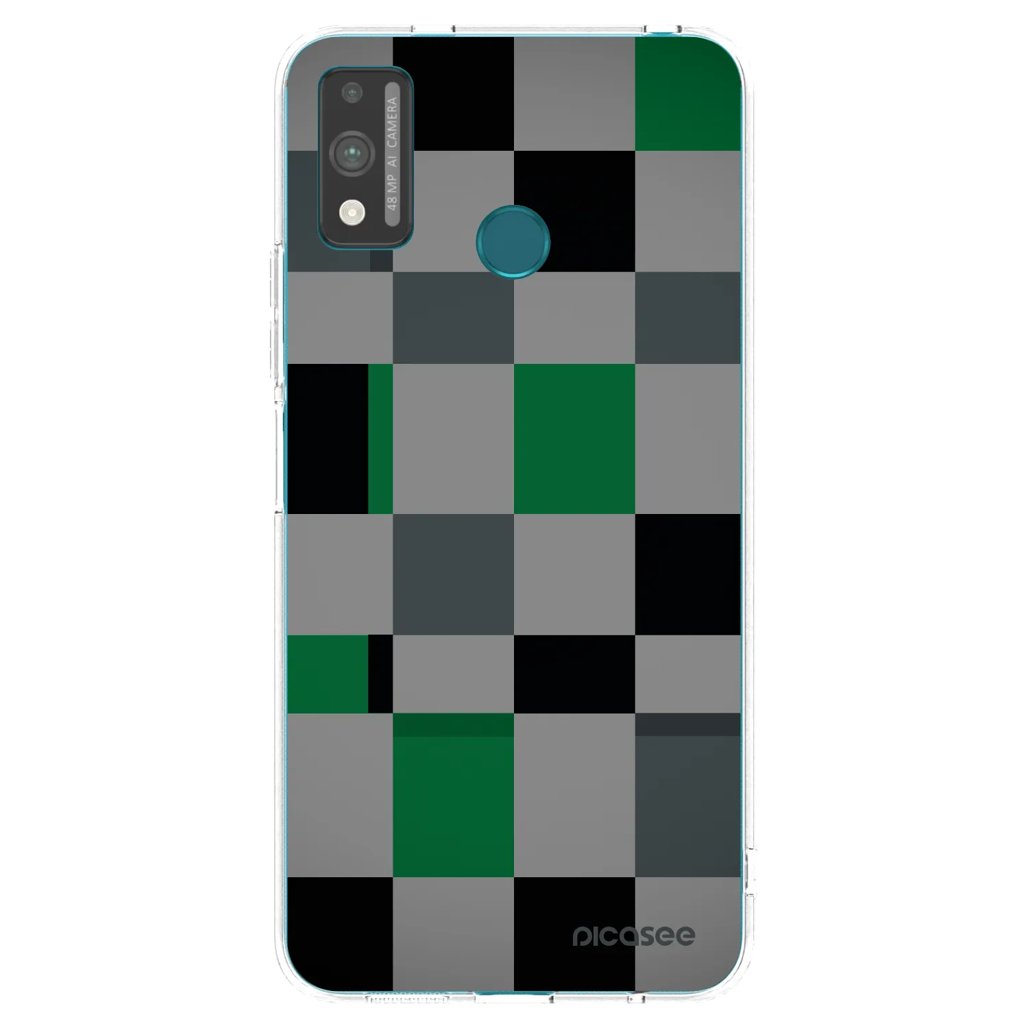 Picasee διαφανής θήκη σιλικόνης Honor 9X Lite - Block Grid