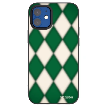 Picasee Μαύρη θήκη σιλικόνης για Apple iPhone 12 mini - Emerald Diamond
