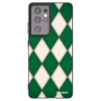 Picasee Μαύρη θήκη σιλικόνης για Samsung Galaxy S21 Ultra 5G G998B - Emerald Diamond