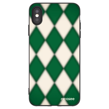 Picasee Μαύρη θήκη σιλικόνης για Apple iPhone XS Max - Emerald Diamond