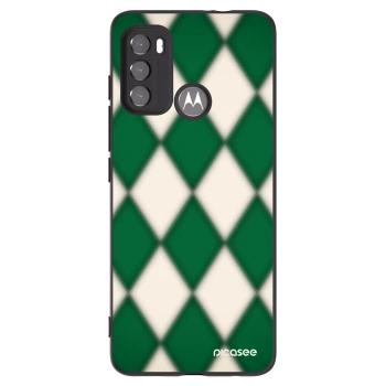 Picasee Μαύρη θήκη σιλικόνης για Motorola Moto G60 - Emerald Diamond