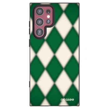 Picasee Μαύρη θήκη σιλικόνης για Samsung Galaxy S22 Ultra 5G - Emerald Diamond