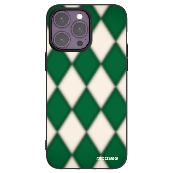 Picasee Μαύρη θήκη σιλικόνης για Apple iPhone 14 Pro Max - Emerald Diamond