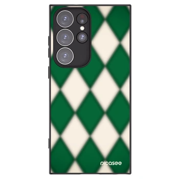 Picasee Μαύρη θήκη σιλικόνης για Samsung Galaxy S23 Ultra 5G - Emerald Diamond