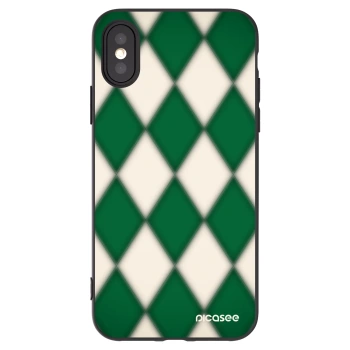 Picasee Μαύρη θήκη σιλικόνης για Apple iPhone X/XS - Emerald Diamond