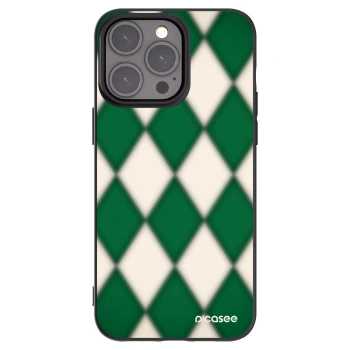Picasee Μαύρη θήκη σιλικόνης για Apple iPhone 15 Pro Max - Emerald Diamond