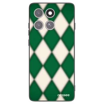 Picasee Μαύρη θήκη σιλικόνης για Motorola Edge 60 Fusion - Emerald Diamond