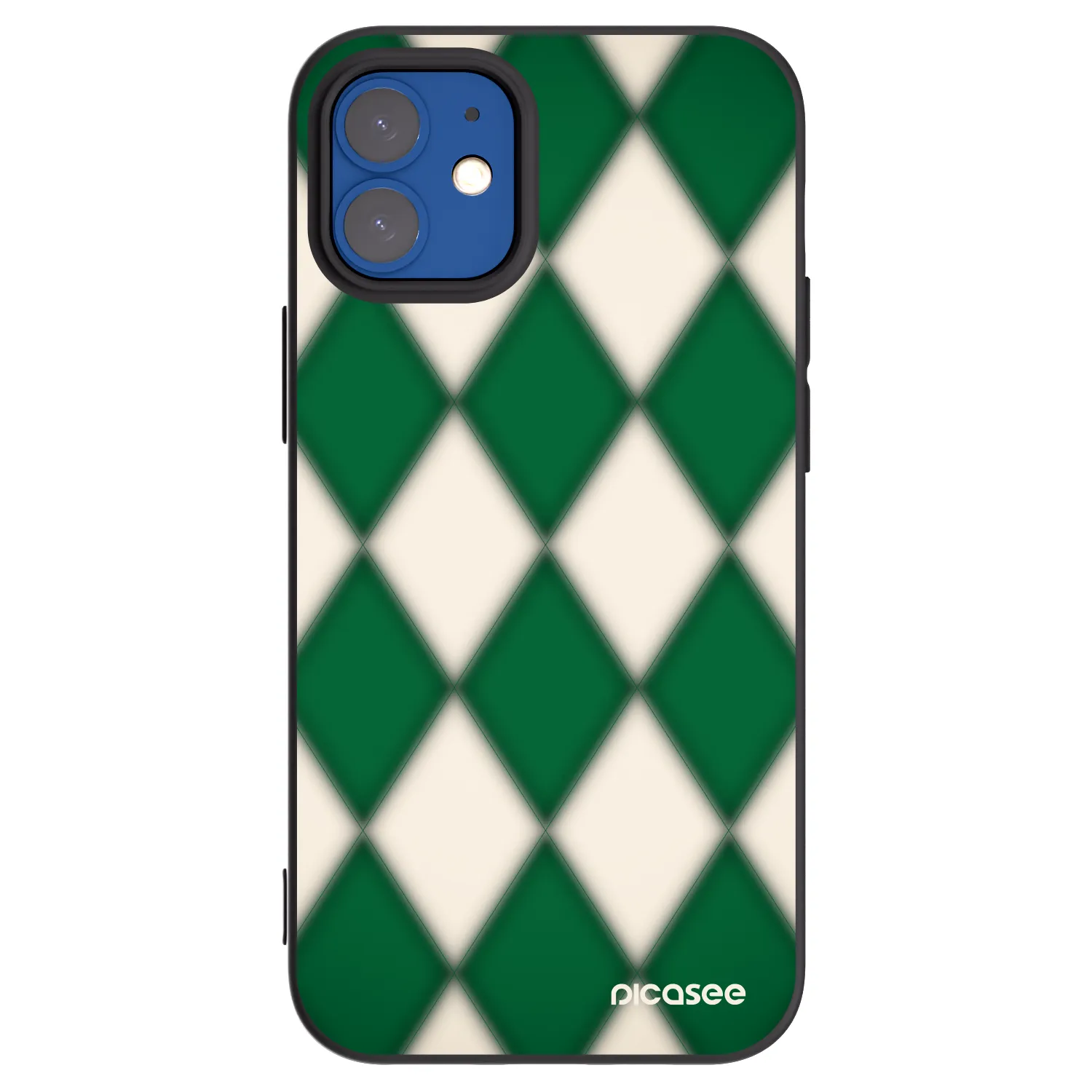 Picasee Μαύρη θήκη σιλικόνης για Apple iPhone 12 mini - Emerald Diamond