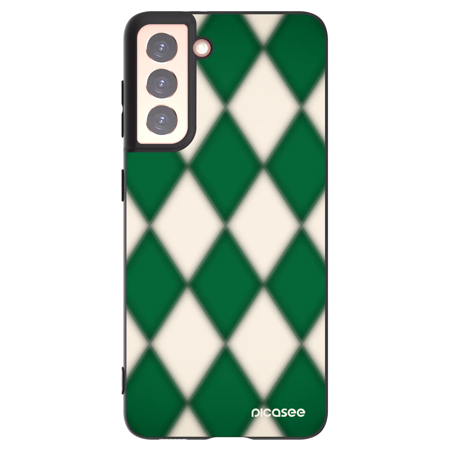 Picasee Μαύρη θήκη σιλικόνης για Samsung Galaxy S21 5G G991B - Emerald Diamond