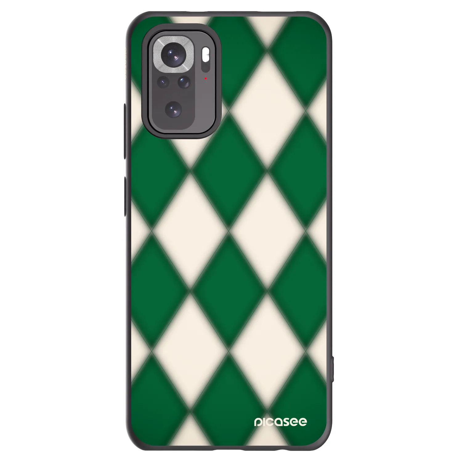 Picasee Μαύρη θήκη σιλικόνης για Xiaomi Redmi Note 10 - Emerald Diamond