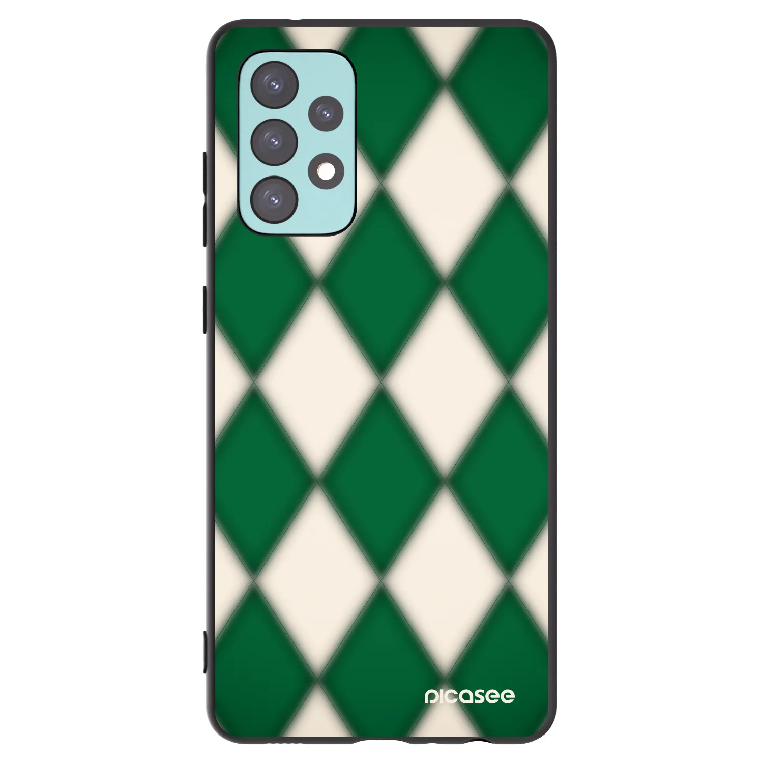 Picasee Μαύρη θήκη σιλικόνης για Samsung Galaxy A72 A725F - Emerald Diamond