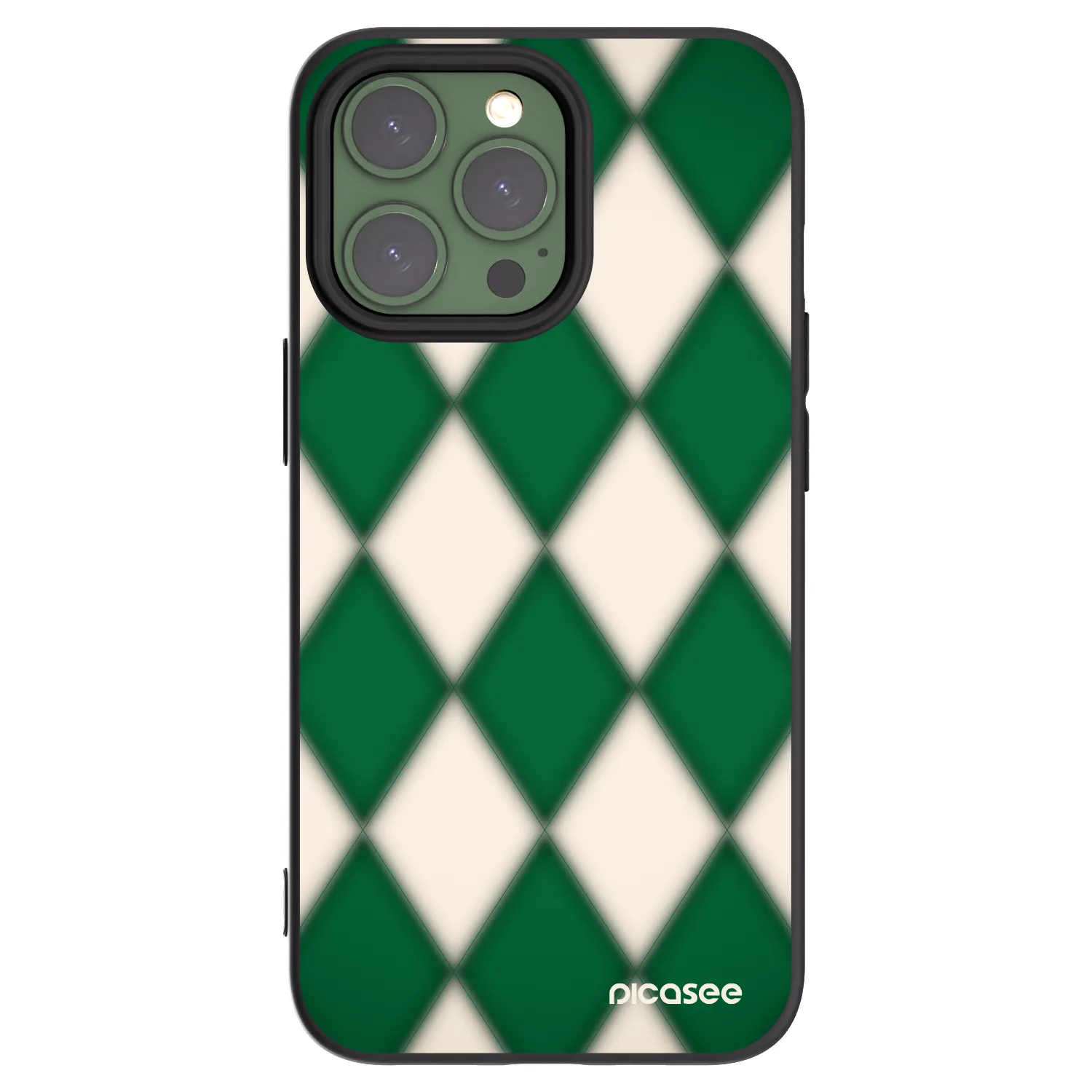 Picasee Μαύρη θήκη σιλικόνης για Apple iPhone 13 Pro - Emerald Diamond