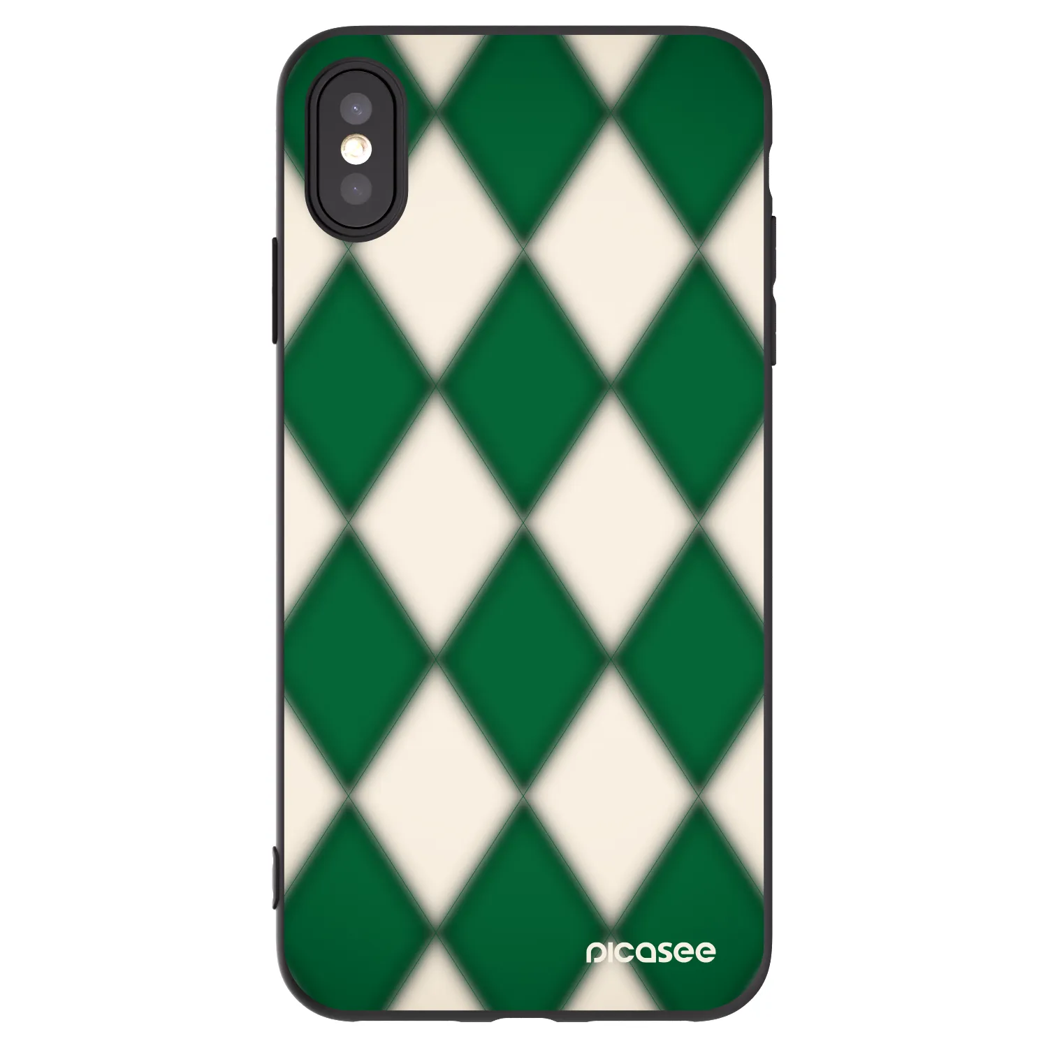 Picasee Μαύρη θήκη σιλικόνης για Apple iPhone XS Max - Emerald Diamond