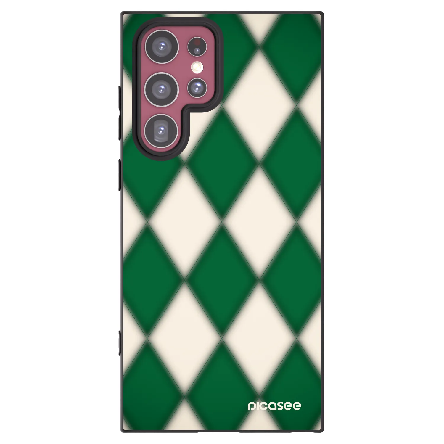Picasee Μαύρη θήκη σιλικόνης για Samsung Galaxy S22 Ultra 5G - Emerald Diamond