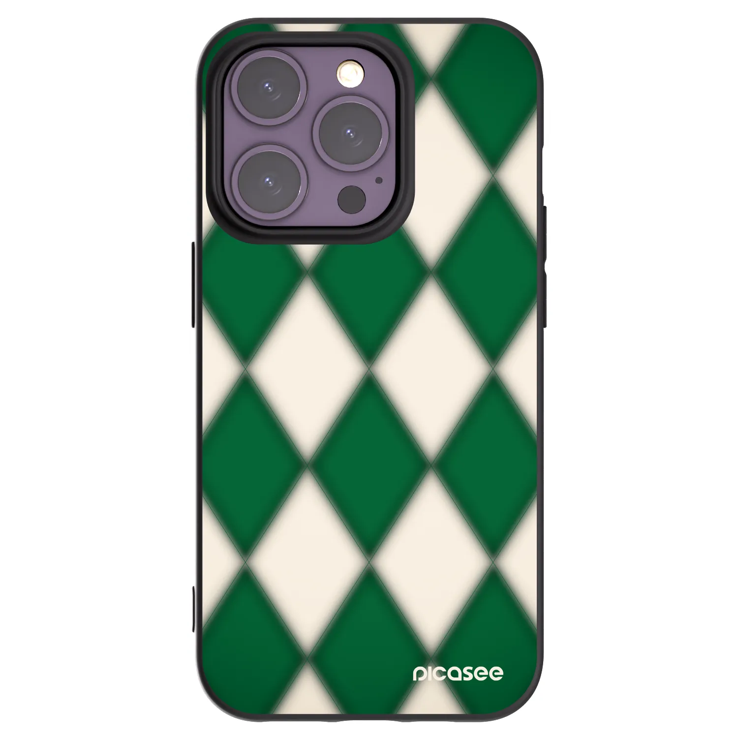 Picasee Μαύρη θήκη σιλικόνης για Apple iPhone 14 Pro - Emerald Diamond