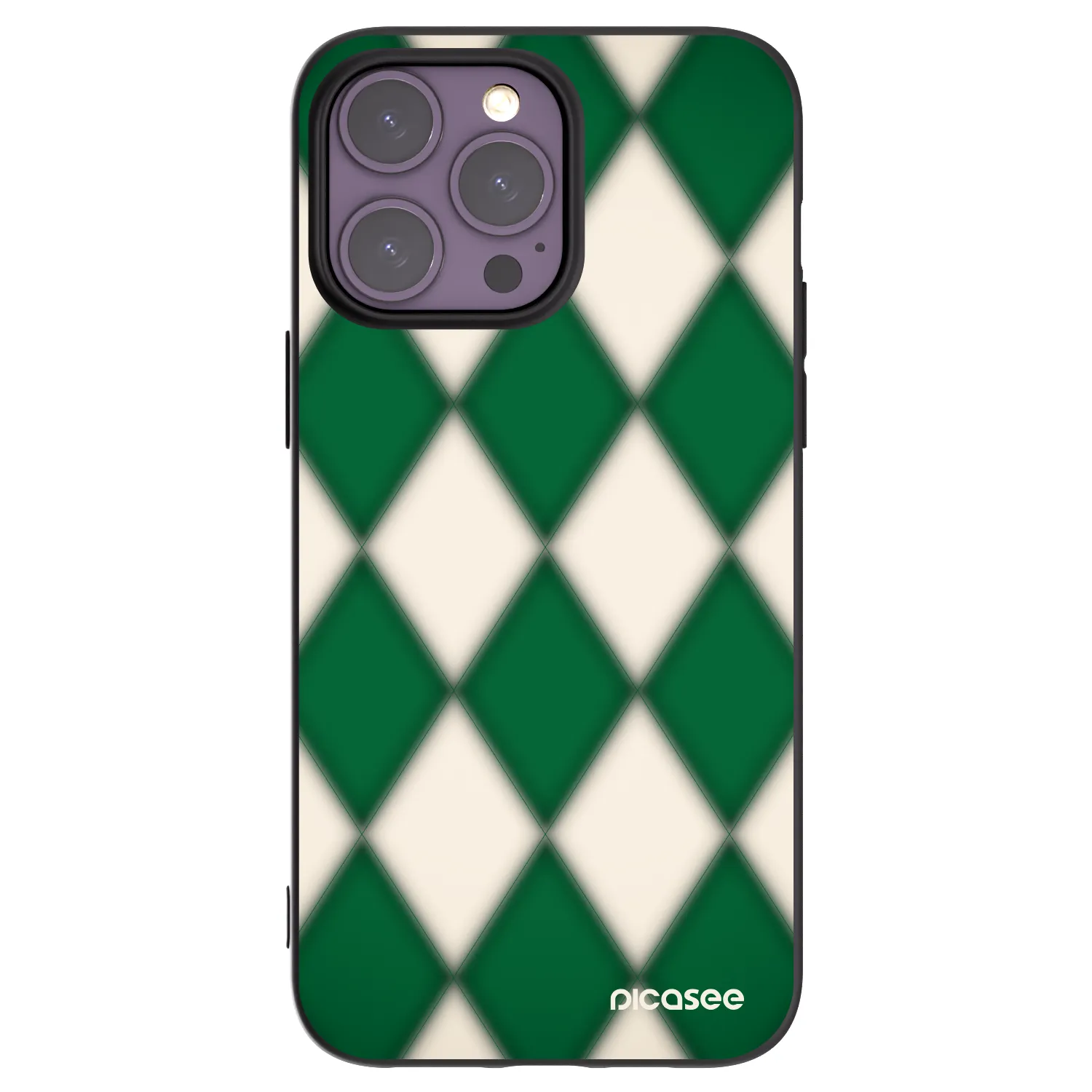 Picasee Μαύρη θήκη σιλικόνης για Apple iPhone 14 Pro Max - Emerald Diamond
