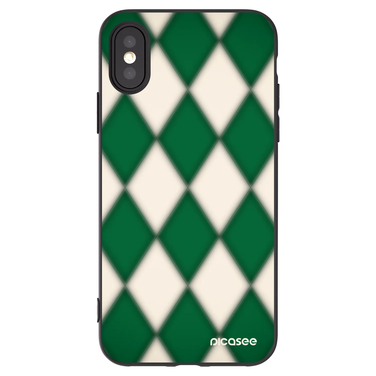 Picasee Μαύρη θήκη σιλικόνης για Apple iPhone X/XS - Emerald Diamond