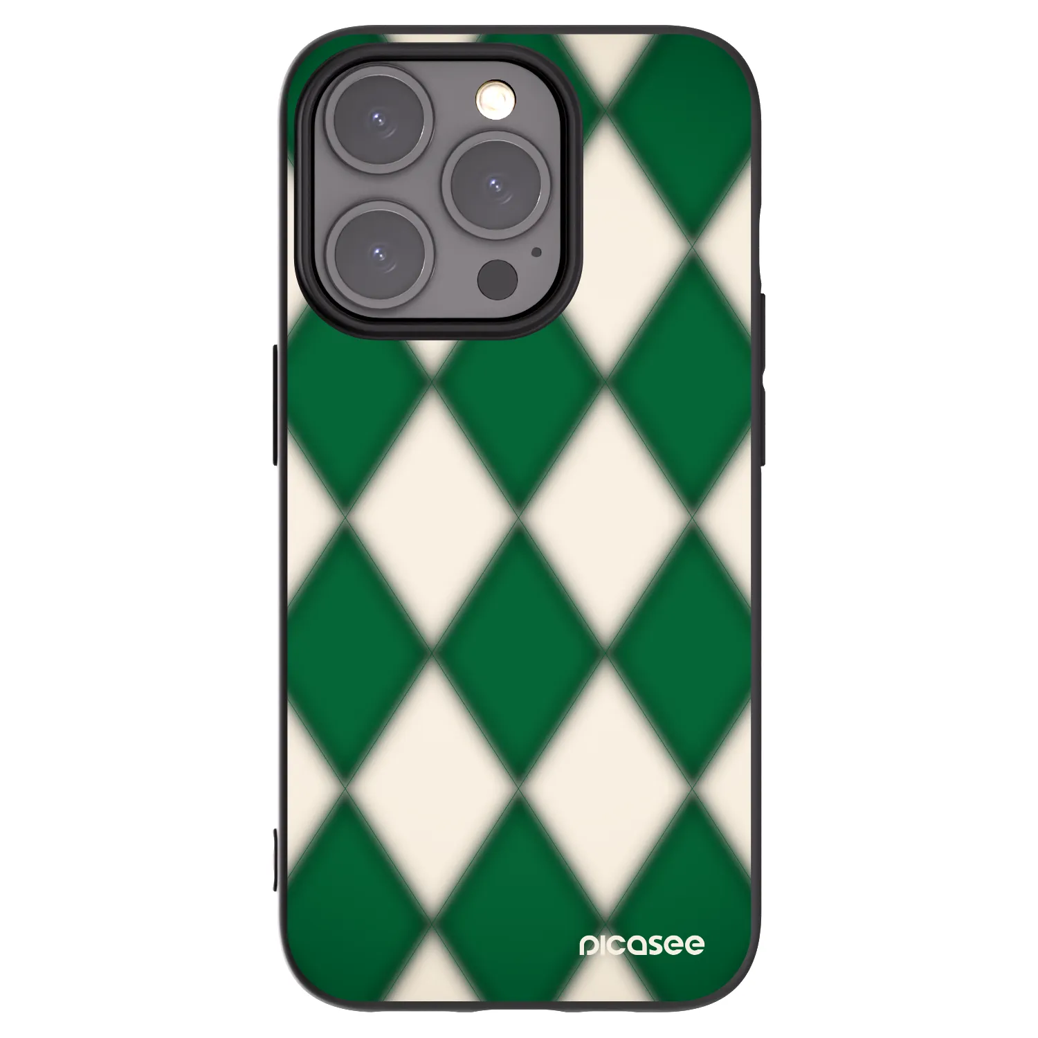 Picasee Μαύρη θήκη σιλικόνης για Apple iPhone 15 Pro - Emerald Diamond